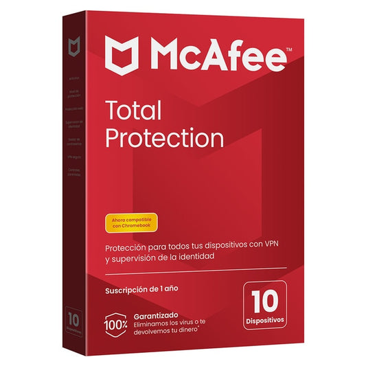 Antivirus McAfee Total Protection 1 Año / 5 Dispositivos